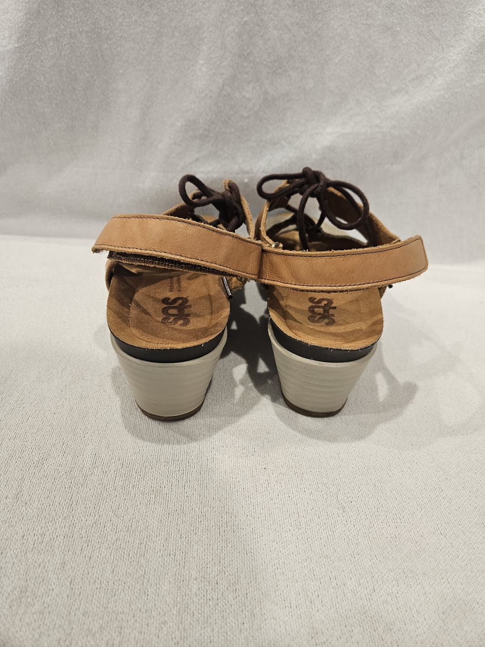 SAS Sedona Women’s Lace Up Comfort Wedge Sandals Size 9M $189 in Sagebrush - Picture 6 of 10